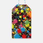 Rainbow Splash Verf Druppels PD Cadeaulabel (Achterkant)