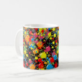Rainbow Splash Verf Druppels PD Koffiemok (Voorkant links)