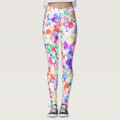 Rainbow Splatter Art Colorful Splashes Leggings (Voorkant)