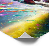 Rainbow Splatter Boston Terrier Kleurrijke kunst Poster (Hoek)