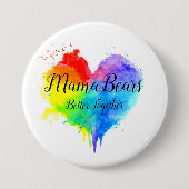 Rainbow Splatter Heart Better Together Button (Voorkant)