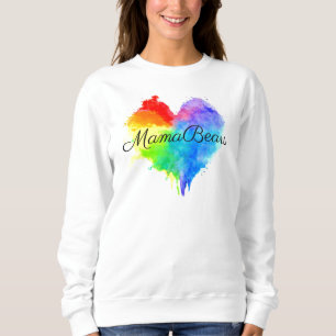 Rainbow Splatter Heart Hoodie Trui