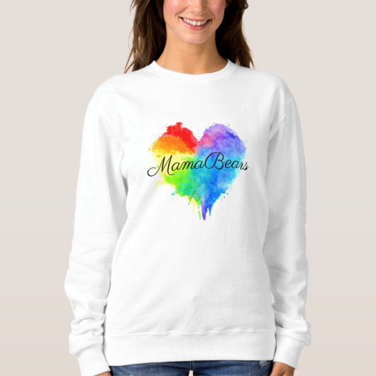 Rainbow Splatter Heart Sweatshirt (Voorkant)