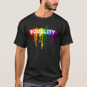 Rainbow Splatter LGBTQ Equality T-shirt (Voorkant)