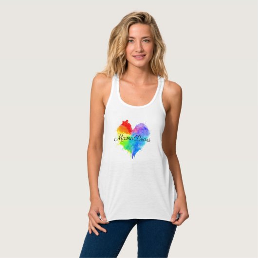 Rainbow Splatter Tanktop (Volledige Voorkant)