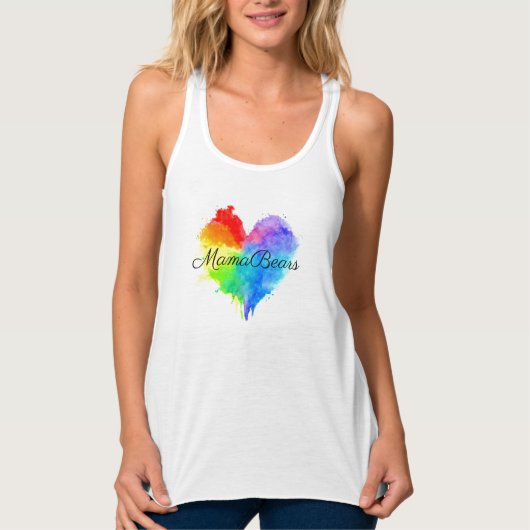 Rainbow Splatter Tanktop (Voorkant)