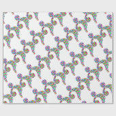 Rainbow Splatter-vraagteken Cadeaupapier (Vlak)