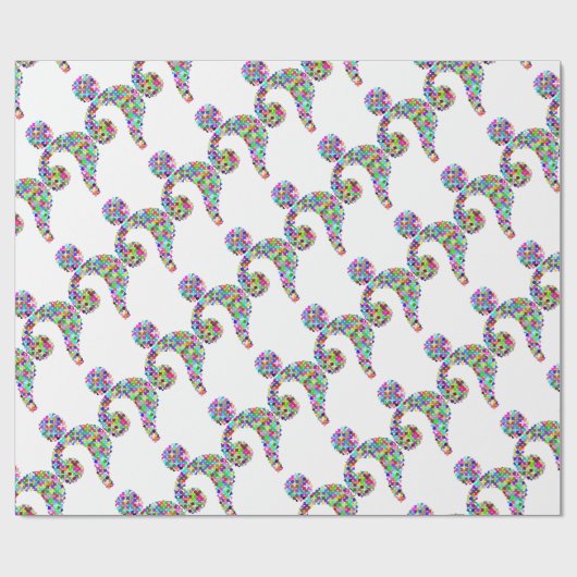 Rainbow Splatter-vraagteken Cadeaupapier (Vlak)