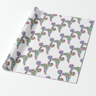 Rainbow Splatter-vraagteken Cadeaupapier