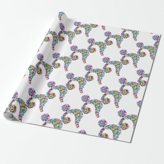 Rainbow Splatter-vraagteken Cadeaupapier (Uitgerold)