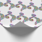 Rainbow Splatter-vraagteken Cadeaupapier (Hoek)