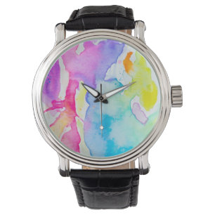 Rainbow Splatter Watch by Megaflora Horloge