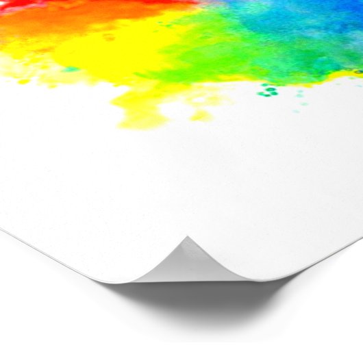Rainbow Splattered Heart Print (Hoek)