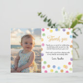 Rainbow Spot Dank u kaart Verjaardagsfeest (Staand voorkant)