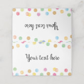 Rainbow Spot Pastel Plaats Kaart Verjaardagsfeest Plaatskaartje (Buitenkant ongevouwen)