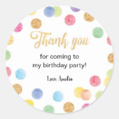 Rainbow Spot Verjaardag Sticker Labels (Voorkant)