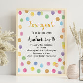 Rainbow Spot Verjaardag Tijd Capsule Teken Poster