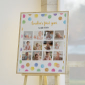 Rainbow Spot Verjaardagsfoto Milestone Poster