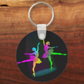 Rainbow Spotlighted Ballet Dancers Sleutelhanger (Voorkant)