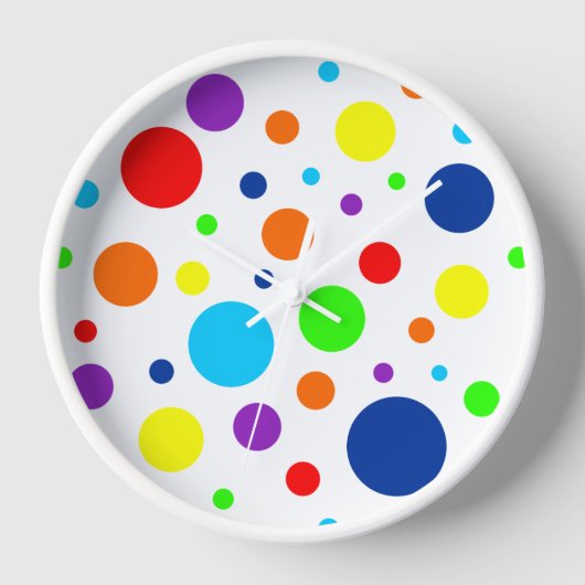 Rainbow Spots Clock (Voorkant)
