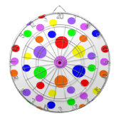 Rainbow Spots Dart Board Dartbord (Voorkant)