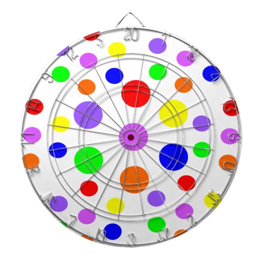 Rainbow Spots Dart Board Dartbord (Voorkant)