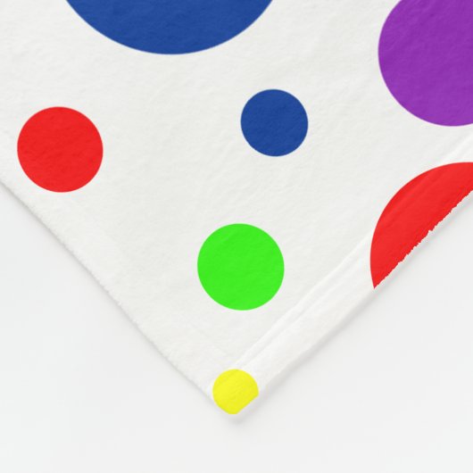 Rainbow Spots Fleece Blanket (Hoek)