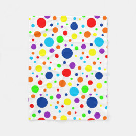 Rainbow Spots Fleece Blanket Deken