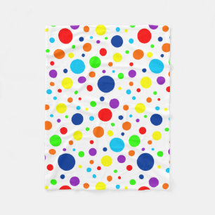 Rainbow Spots Fleece Blanket Deken