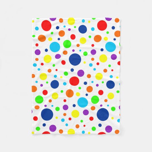 Rainbow Spots Fleece Blanket Deken (Voorkant)