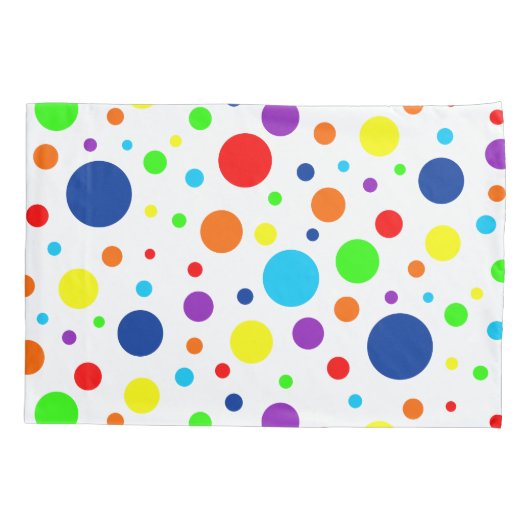 Rainbow Spots Pillowcase Kussensloop (Achterkant-Links)