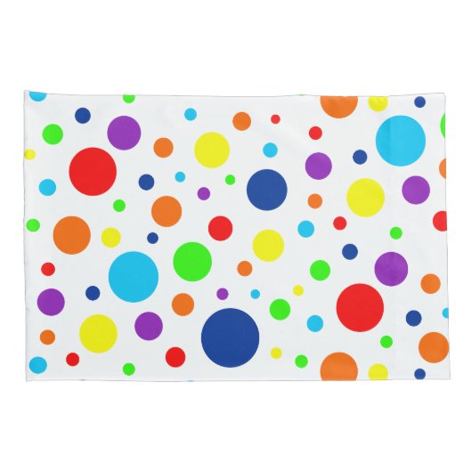 Rainbow Spots Pillowcase Kussensloop (Achterkant-Rechts)
