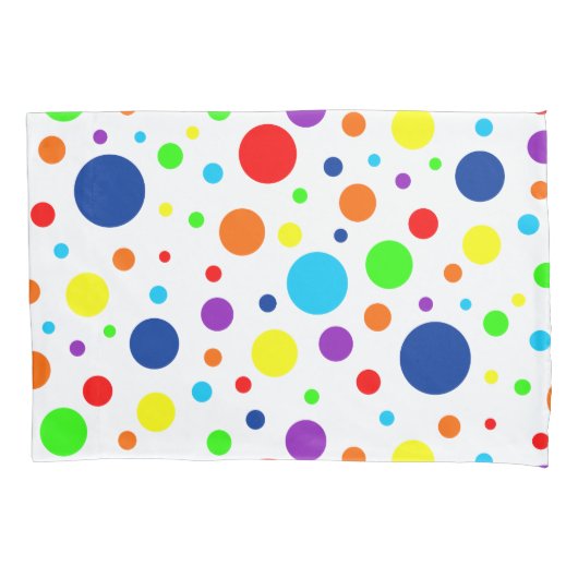 Rainbow Spots Pillowcase Kussensloop (Voorkant-Links)