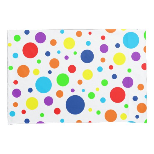 Rainbow Spots Pillowcase Kussensloop (Voorkant-Rechts)