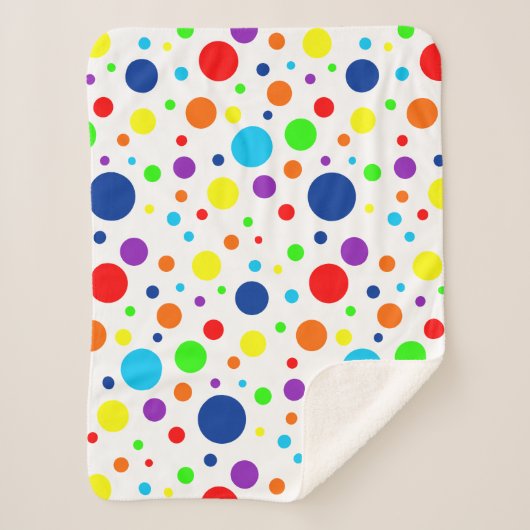 Rainbow Spots Sherpa Blanket Sherpa Deken (Voorkant)