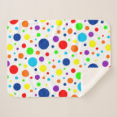 Rainbow Spots Sherpa Blanket Sherpa Deken (Voorkant (horizontaal))