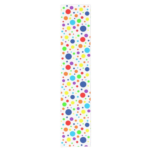 Rainbow Spots Table Runner Korte Tafelloper (Voorkant)