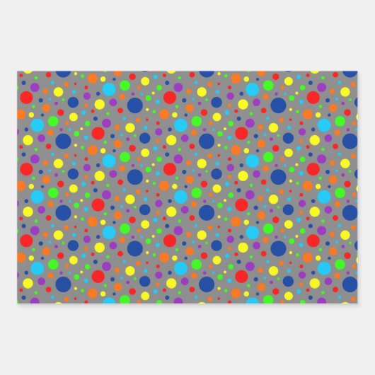 Rainbow Spots Wrapping Paper Sheet Set (Voorkant 2)