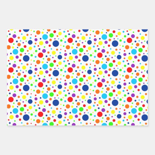 Rainbow Spots Wrapping Paper Sheet Set (Voorkant)