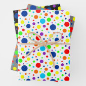 Rainbow Spots Wrapping Paper Sheet Set (In situ)
