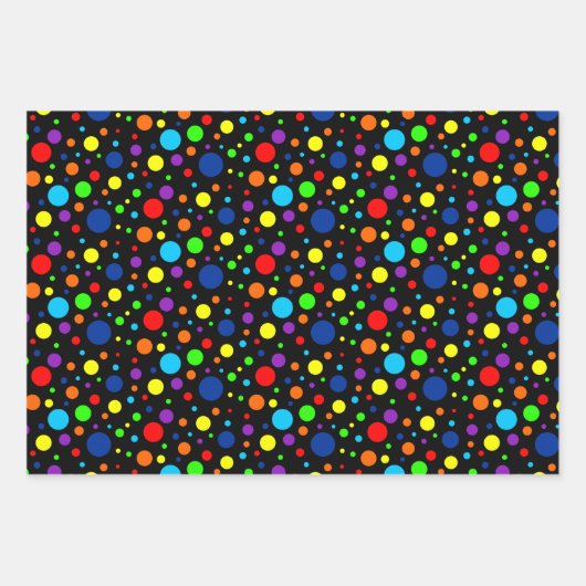 Rainbow Spots Wrapping Paper Sheet Set (Voorkant 3)