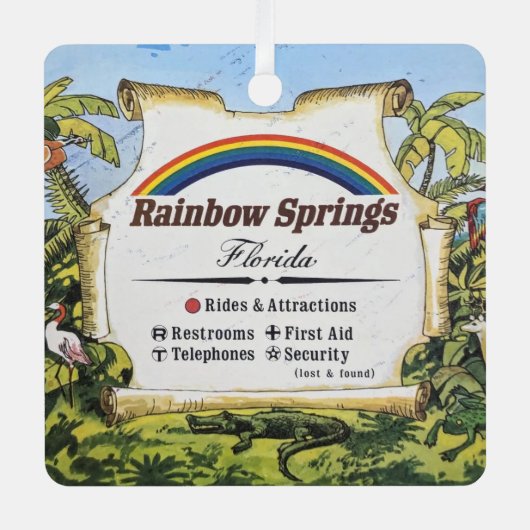  Rainbow Springs Nederland Kaart Metalen Ornament (Voorkant)
