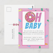 Rainbow Sprinkle Baby shower Briefkaart (Voorkant / Achterkant)
