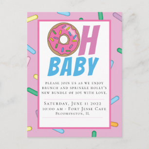 Rainbow Sprinkle Baby shower Briefkaart
