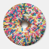 Rainbow Sprinkle Donut 3-inch ronde magneet (Voorkant)