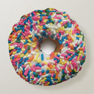 Rainbow Sprinkle Donut Pillow Rond Kussen