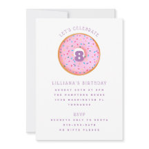Rainbow Sprinkle Donut Pink Paarse kinderen Birthd