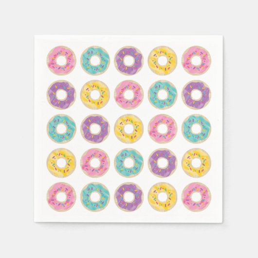 Rainbow Sprinkle Donut Shop Servetten (Voorkant)