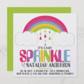 RAINBOW SPRINKLE Invitation Kaart (Voorkant / Achterkant)