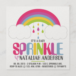 RAINBOW SPRINKLE Invitation Kaart
